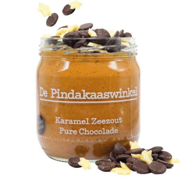 De Pindakaaswinkel Karamel Zeezout Pure Chocolate