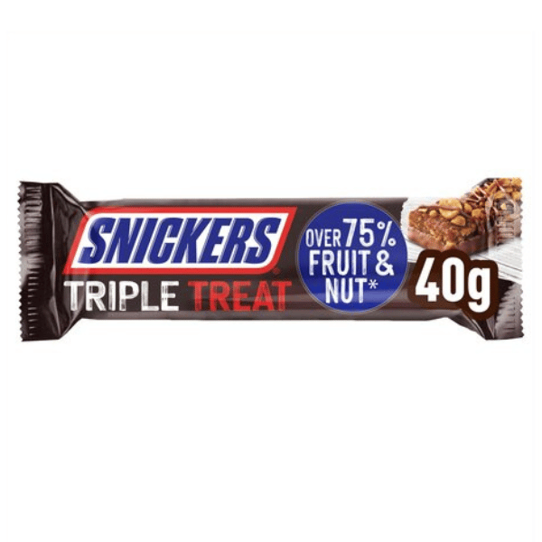 Snickers Triple Treat Bar 40g x 18 0,9kg
