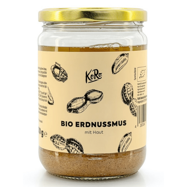 Koro Erdnussmus mit Haut 500g Bio